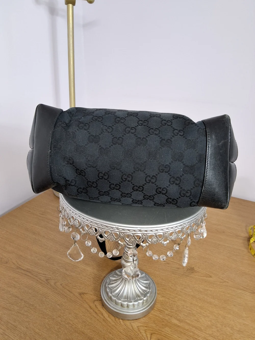 Black Designer Monogram Tote Bag
